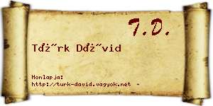 Türk Dávid névjegykártya